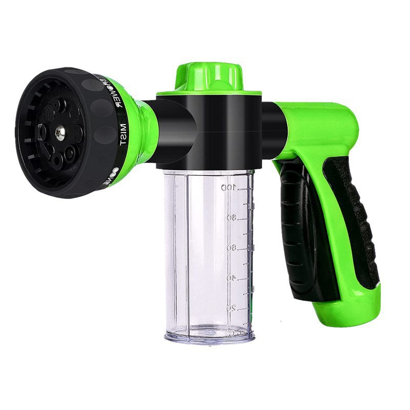 Pressure Hose Nozzle Foam Gun 8 In 1 Jet Spray Gun Soap Dispenser Garden Watering Horse Dog Animal Car Washing Tool