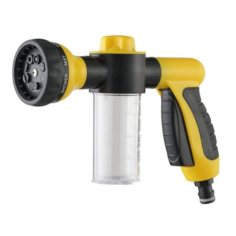 Pressure Hose Nozzle Foam Gun 8 In 1 Jet Spray Gun Soap Dispenser Garden Watering Horse Dog Animal Car Washing Tool