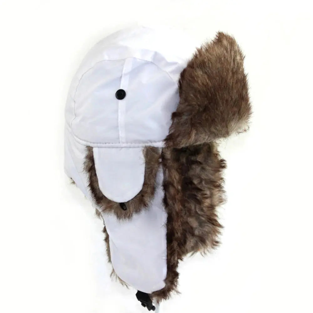 Men's Russian Warm Ear Protector Hats - Winter Trapper Aviator Trooper Earflap Warm Waterproof Ski Hat Bomber Cap.