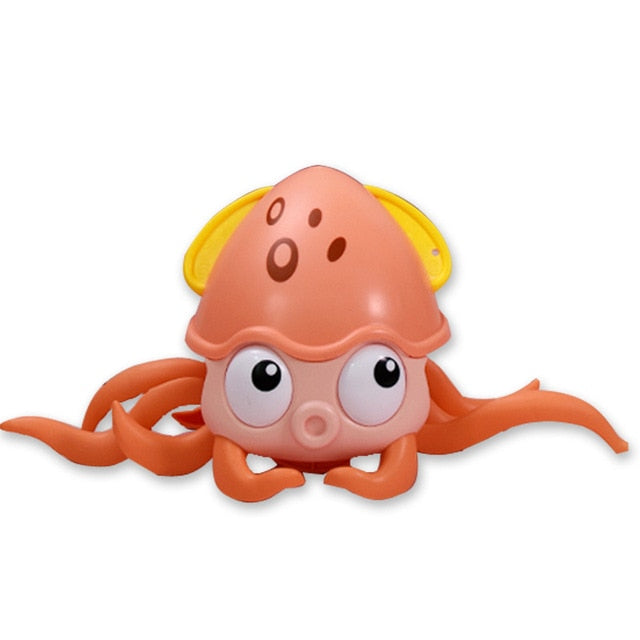 Rechargeable Crawling Crab & Octopus Toy with Light & Music - Educational Fun for Toddlers - Ideal Birthday Gift