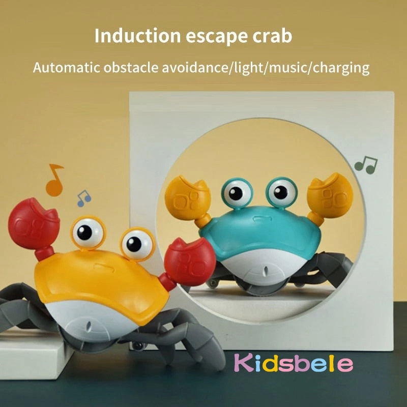 Rechargeable Crawling Crab & Octopus Toy with Light & Music - Educational Fun for Toddlers - Ideal Birthday Gift