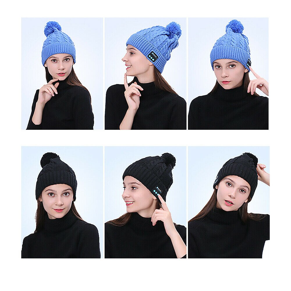 Fashionable Beanie with Built-in Bluetooth Headset for Music and Calls